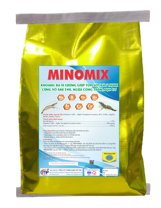 MINOMIX kích lột - Thuốc Thú Y Thủy Sản Mỹ Phú - Công Ty TNHH Sản Xuất Kinh Doanh Mỹ Phú